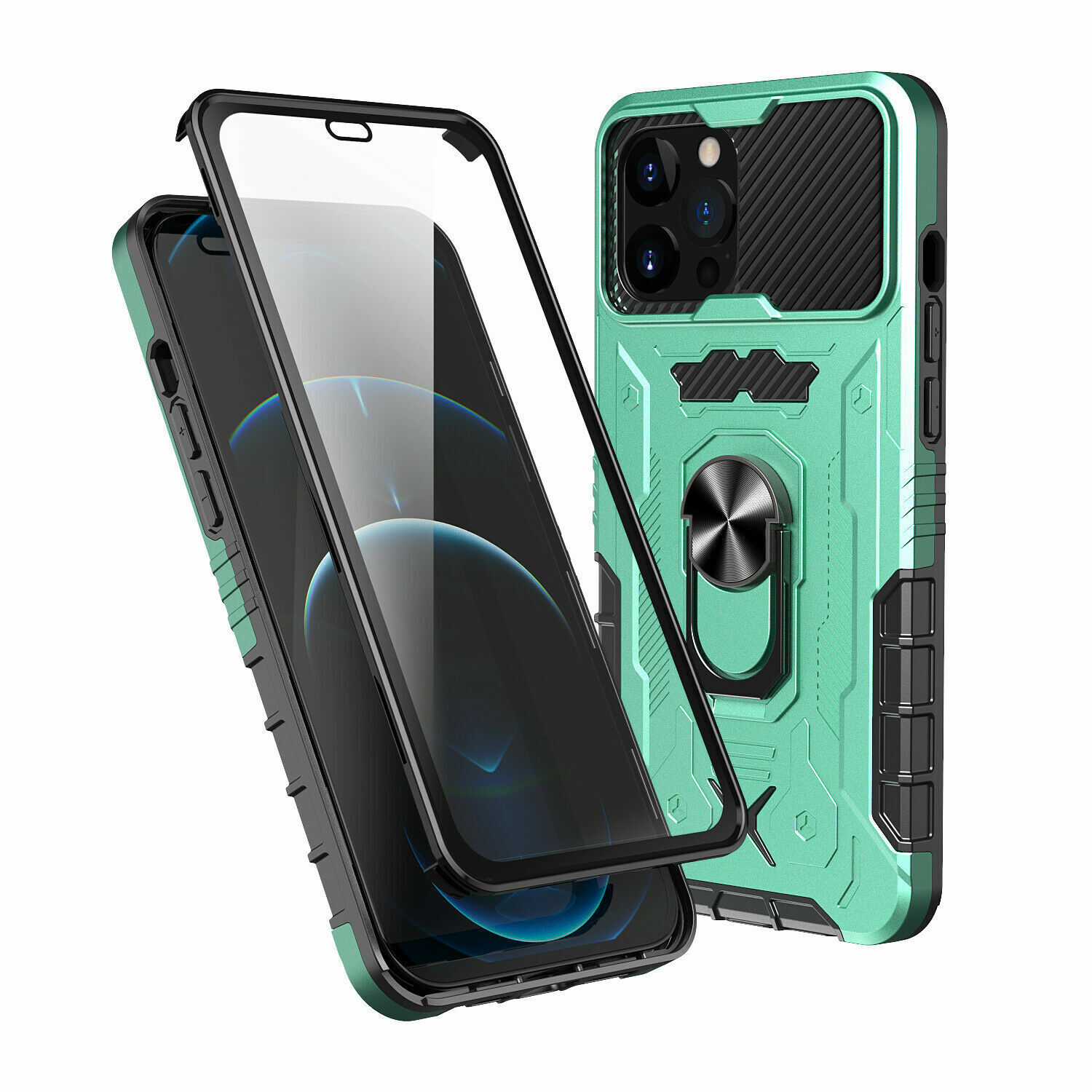 Für Apple iPhone 13 Pro Handyhülle Ganzkörper Abdeckung + eingebaute Displayschutzfolie - Bild 26 von 31