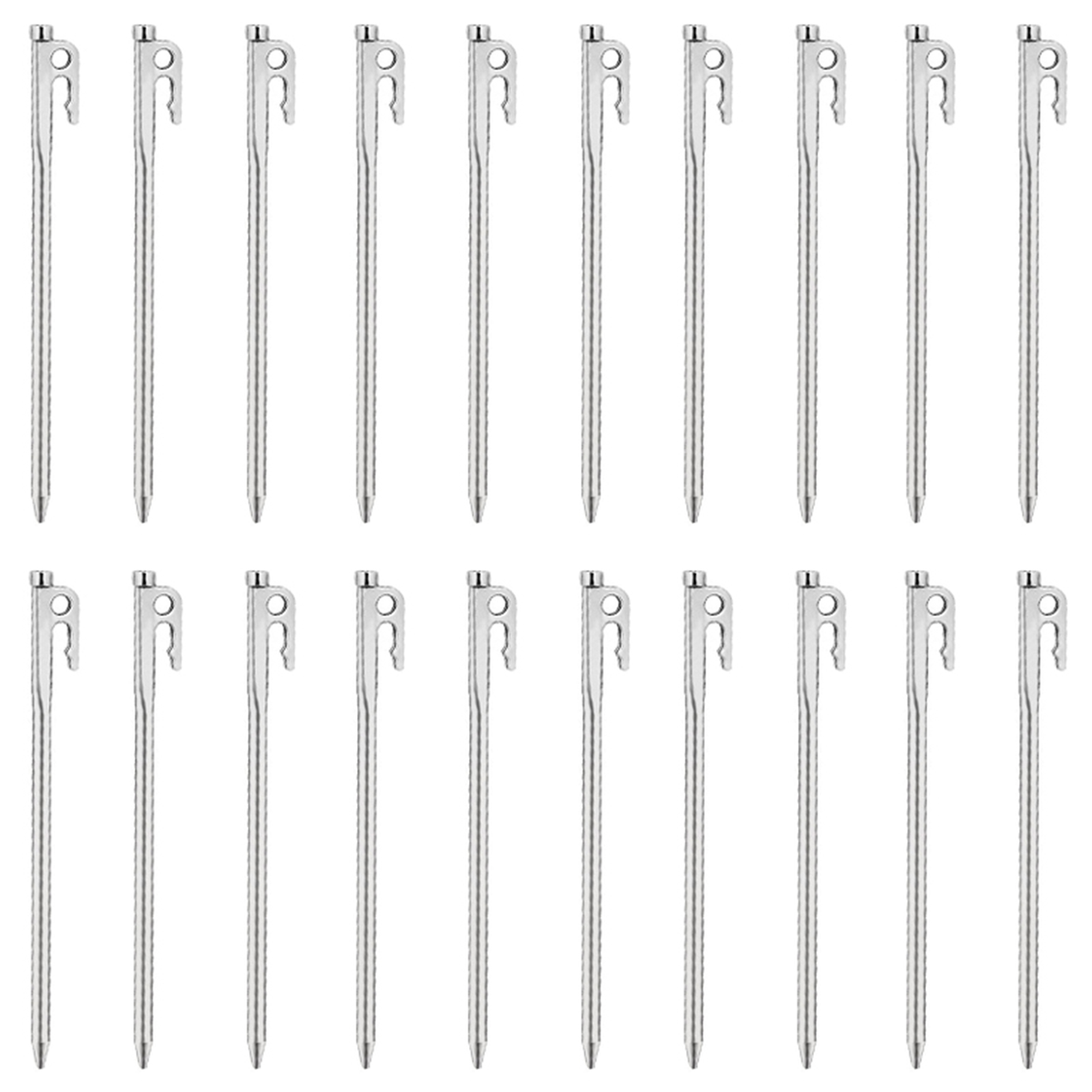 20PCS Outdoor Camping Stainless Steel Camp Accessories Tent Nails