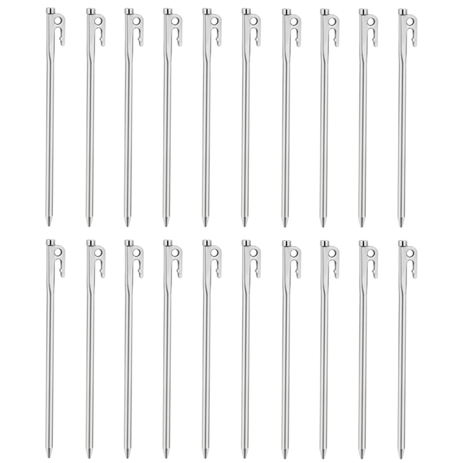 20PCS Outdoor Camping Stainless Steel Camp Accessories Tent Nails