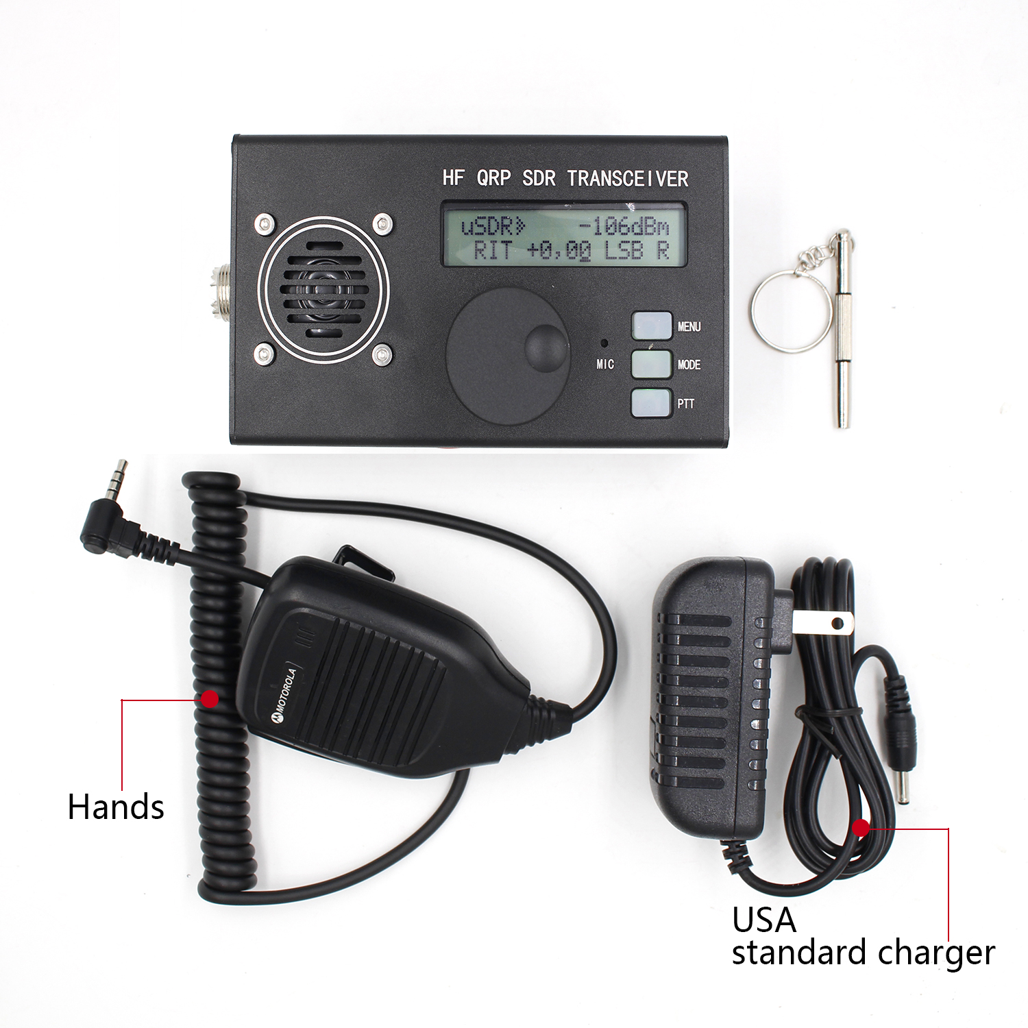 CW QRP Transceiver Set 8-band Built-in Microphone w/ charger for Amateur  Radio