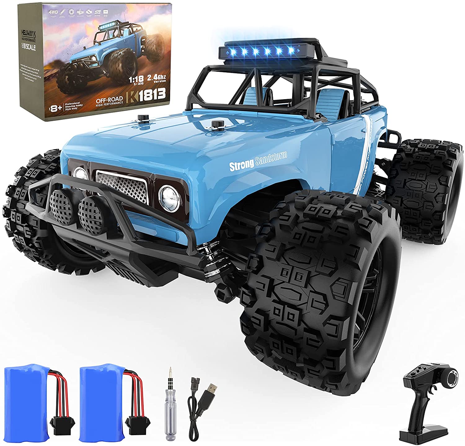 1:18 Scale Remote Control Car, 4WD High Speed 35 Km/h All Terrains Electric  Toy | eBay