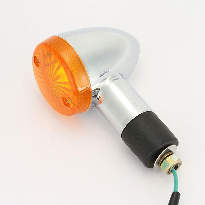 2x Chrome Amber Turn Signal Lights – Universal For Suzuki Intruder Volusia VS VL 700-1500