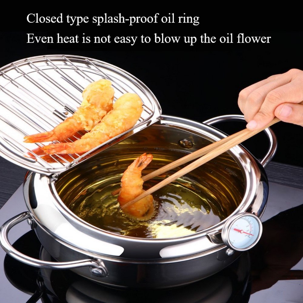 Universal Stainless Steel Deep Fryer Pan Non-Stick Heat Conduction Pot ...