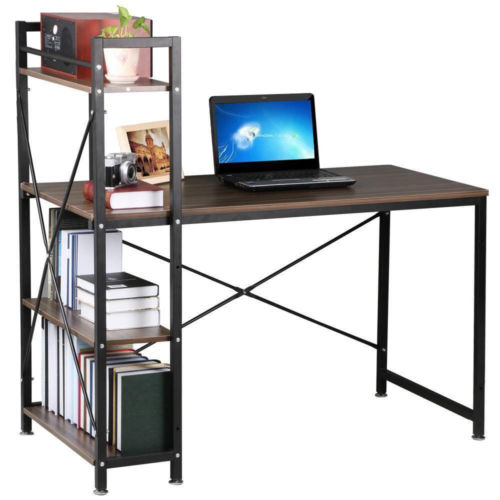 4 Tier Shelf Corner Computer Desk Pc Glass Laptop Table Workstation 4 Tier Shelf Corner Computer Desk Pc Glass