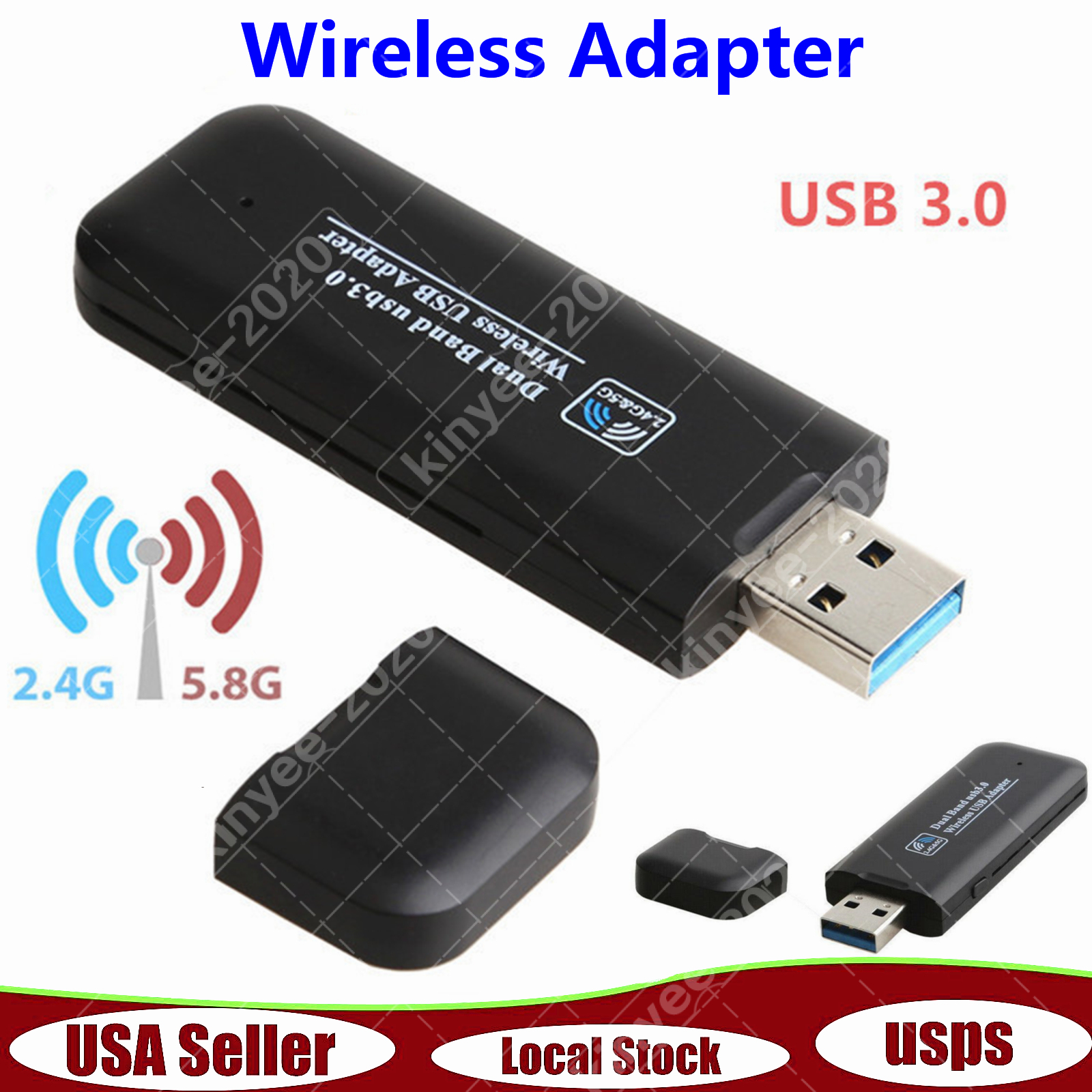 Mini 1200Mbps USB 3.0 Wireless WiFi LAN Network Receiver ...