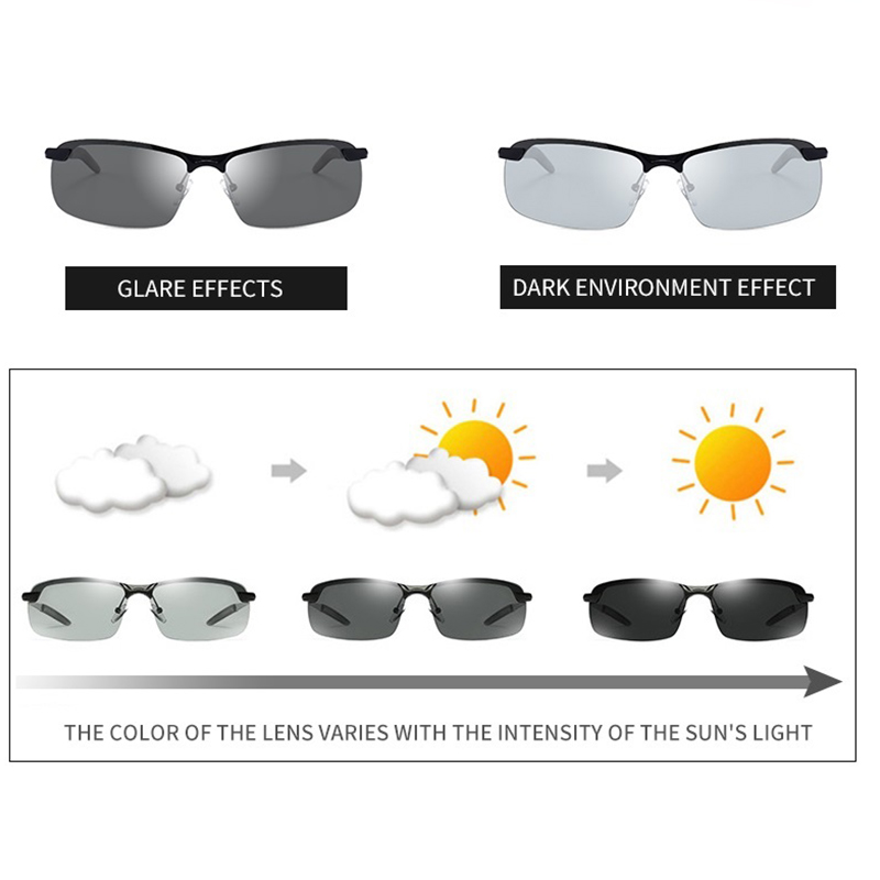 Photochromic Polarized Sunglasses Glasses Len Goggles Sports Driving ...