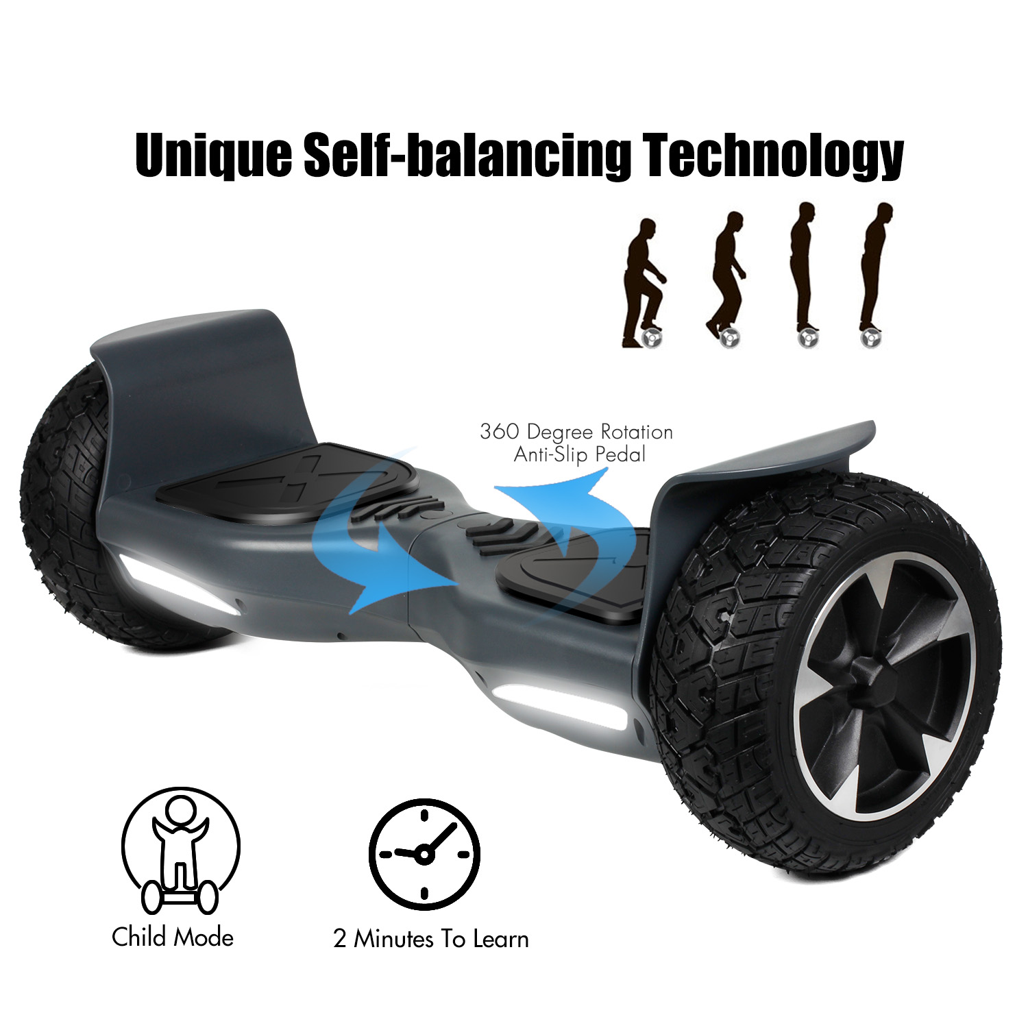 8.5'' All-Terrain Off Road Hoverboard Self Balancing Scooter
