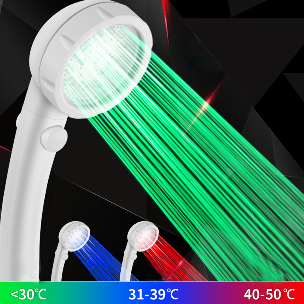 Details About Shower Head Led Handheld High Pressure Water Saving Filtration Hand Showerhead