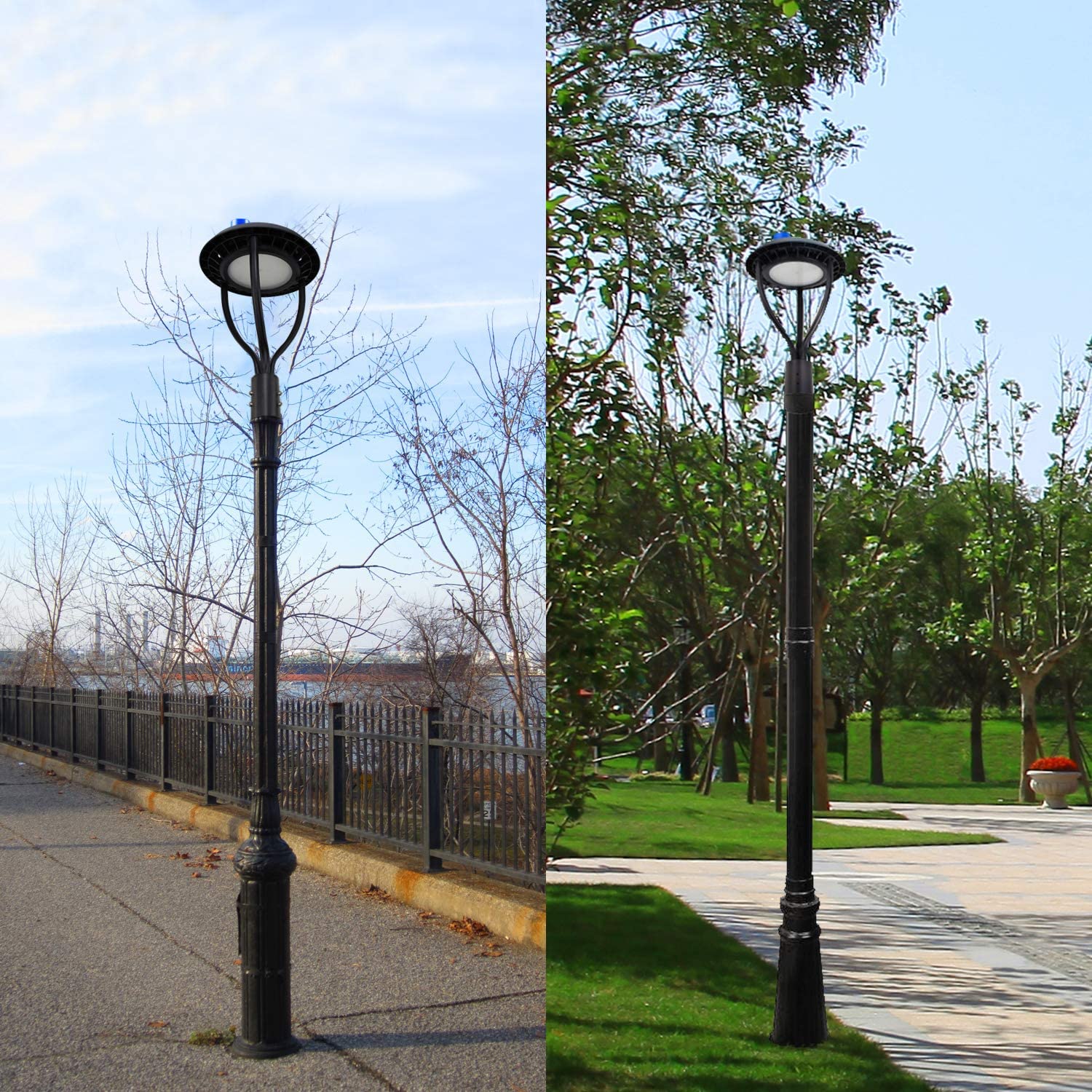LED Post Top Light Fixture 80W Outdoor Garden Roadway Area Pole