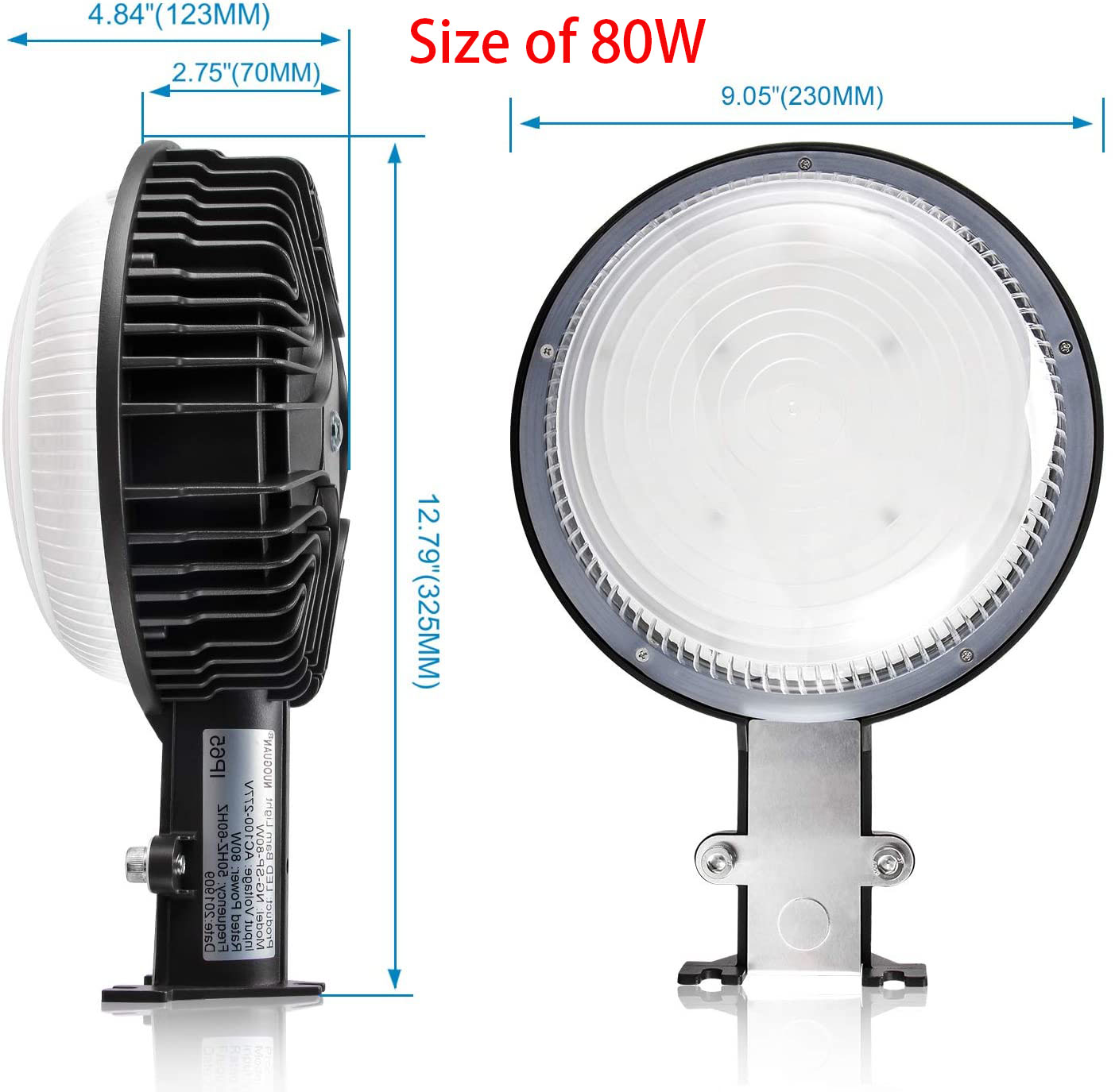 LED Yard Lights 80W 100W 120W Dusk to Dawn Barn Lights with Photocell Sensor ETL - Picture 12 of 14