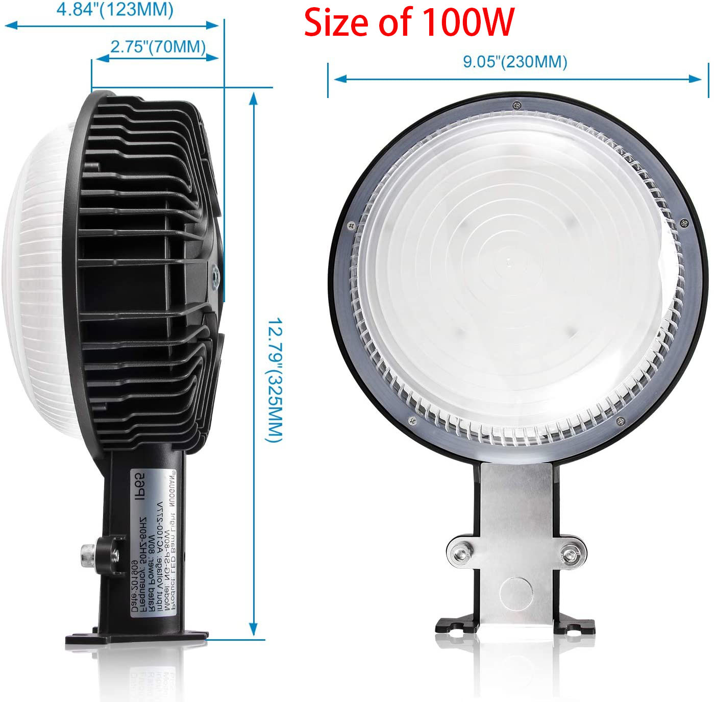 LED Yard Lights 80W 100W 120W Dusk to Dawn Barn Lights with Photocell Sensor ETL - Picture 13 of 14