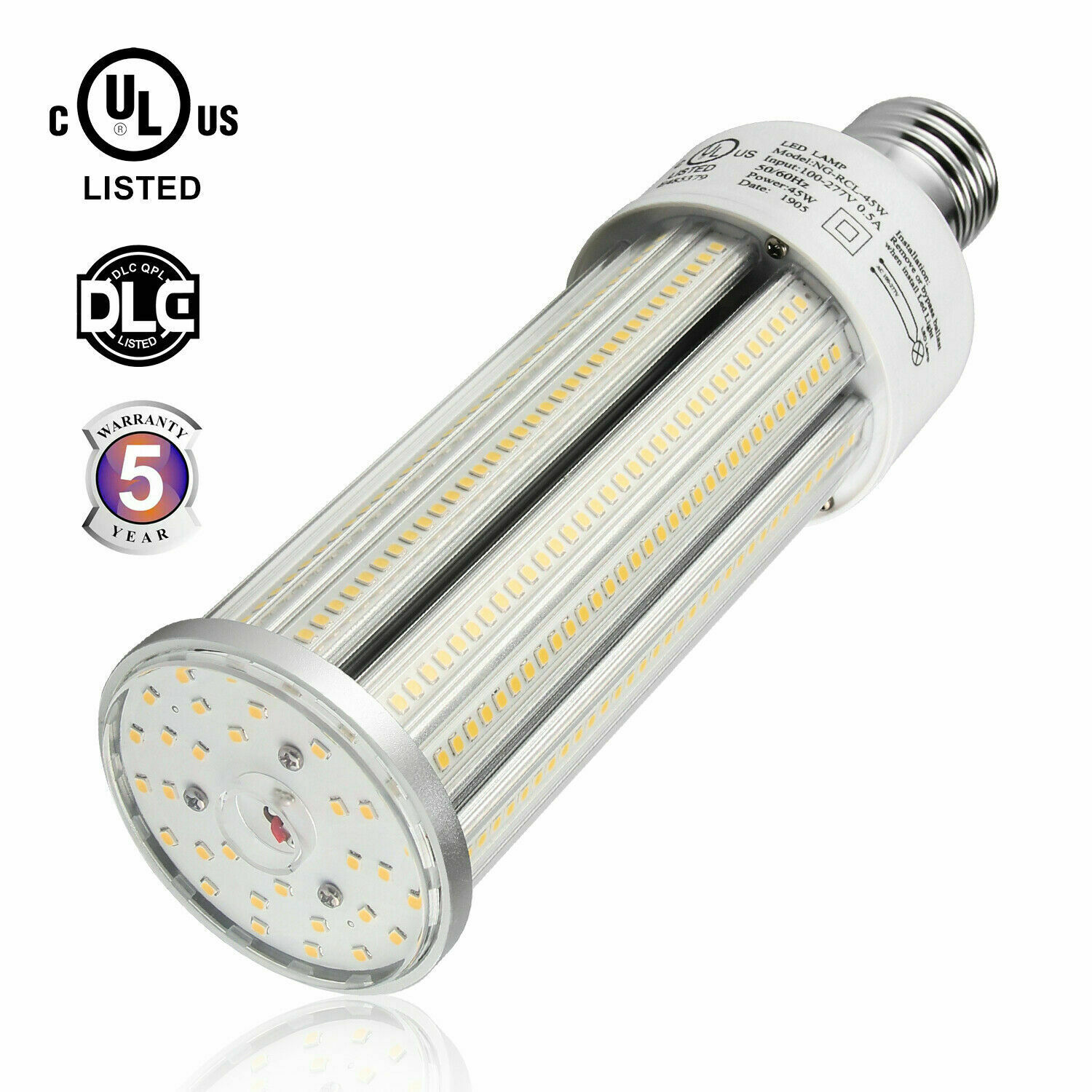 27W 36W 45W 54W 80W 100W 125W LED Corn Cob Bulb Light Garage Ceiling E39 Base UL - Picture 20 of 21