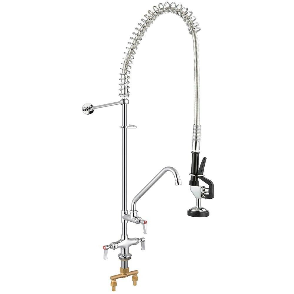 Details About Pre Rinse Faucet Pull Out Down Sink Kitchen With Sprayer 12 Add On Commercial