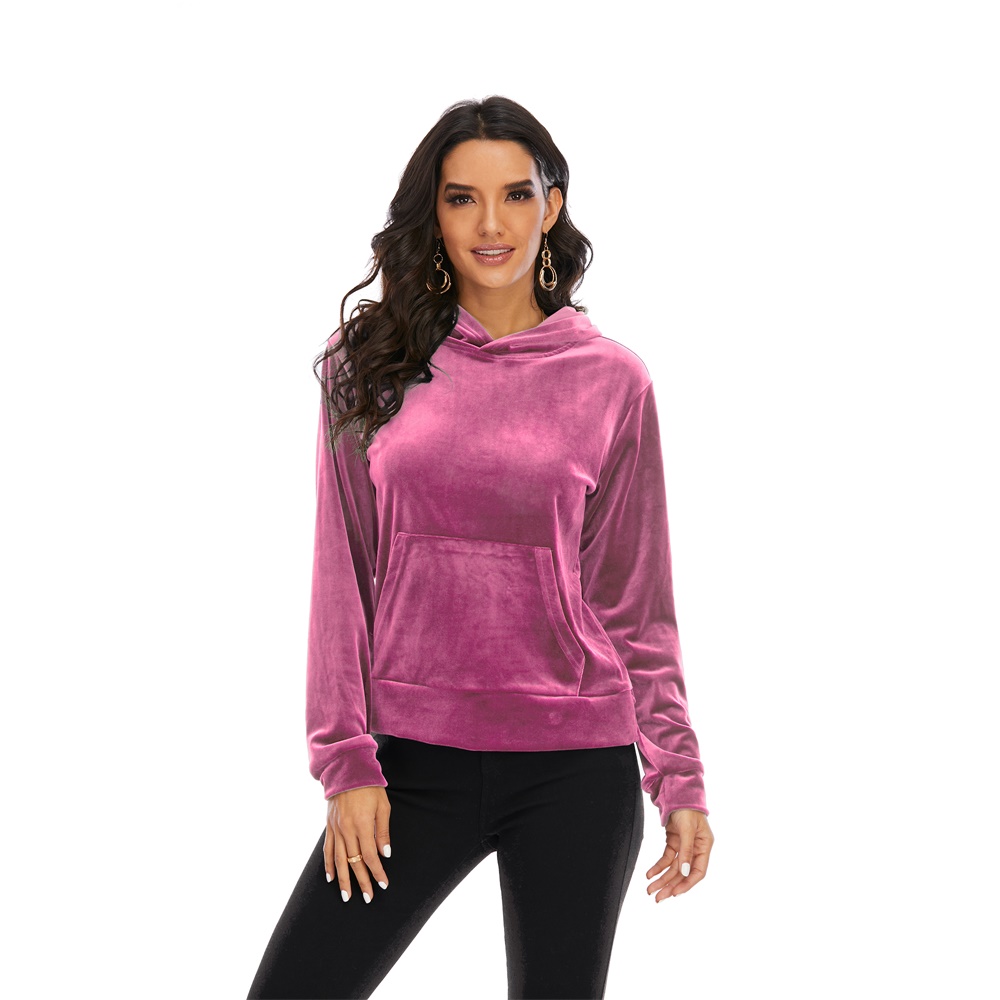 Women Solid High Elastica Sweatsuit Hoodie Sport Tracksuits Winter Warm Coat Top - Picture 15 of 16