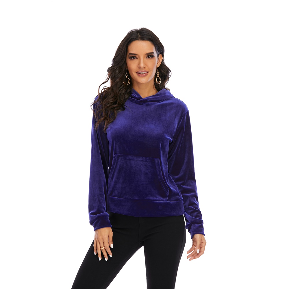 Women Solid High Elastica Sweatsuit Hoodie Sport Tracksuits Winter Warm Coat Top - Picture 16 of 16