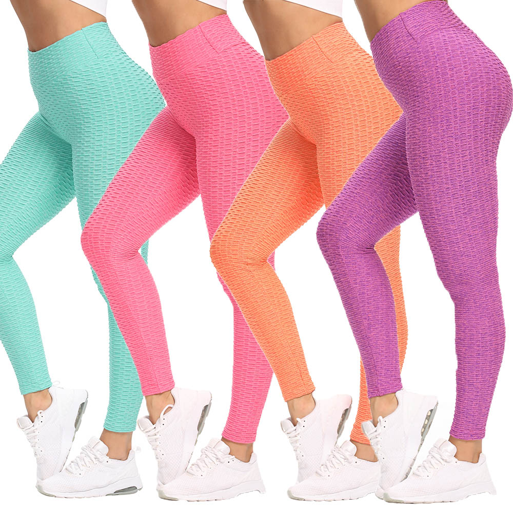 Women TikTok Leggings Yoga Shorts Butt Lift Scrunch Textured