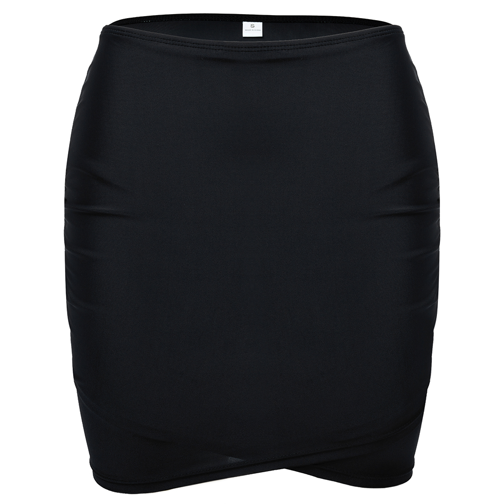Women Hip Wrap High Waist Tulip Hem Shirring Summer Skirt Swimsuit Bikini Bottom - Picture 13 of 14