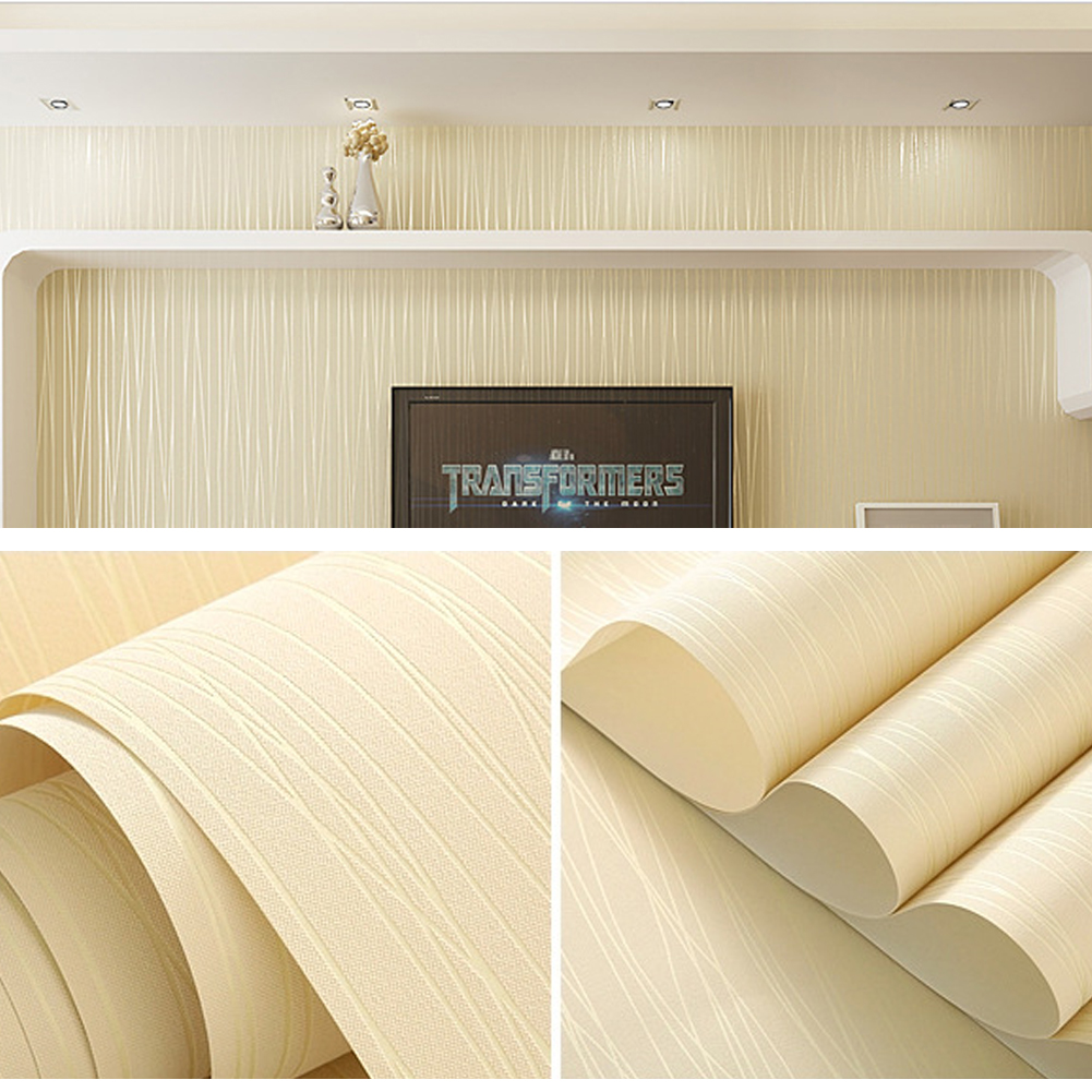 3D Textured Wallpaper Roll Non-Woven Stripe Wall Sticker for Bedroom Living Room - Picture 17 of 17