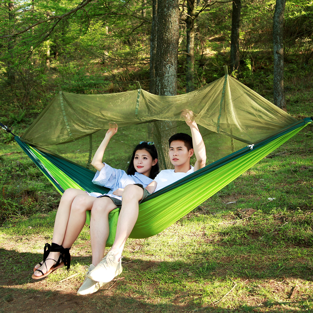 Hunting Camping Hammock Swing Chair with Mosquito Net Outdoor Garden Hanging Bed 