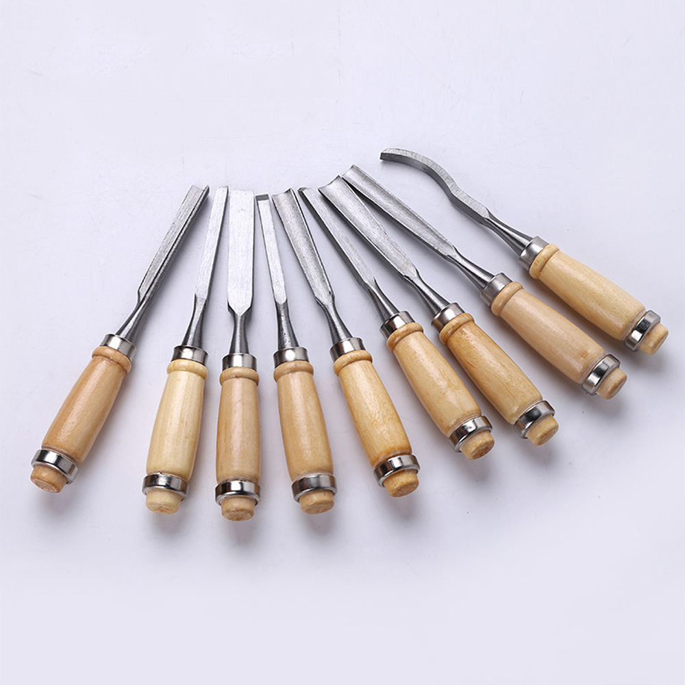 8/12Pcs Wood Carving Hand Chisel Tools Woodworking Crafting Professional Gouges