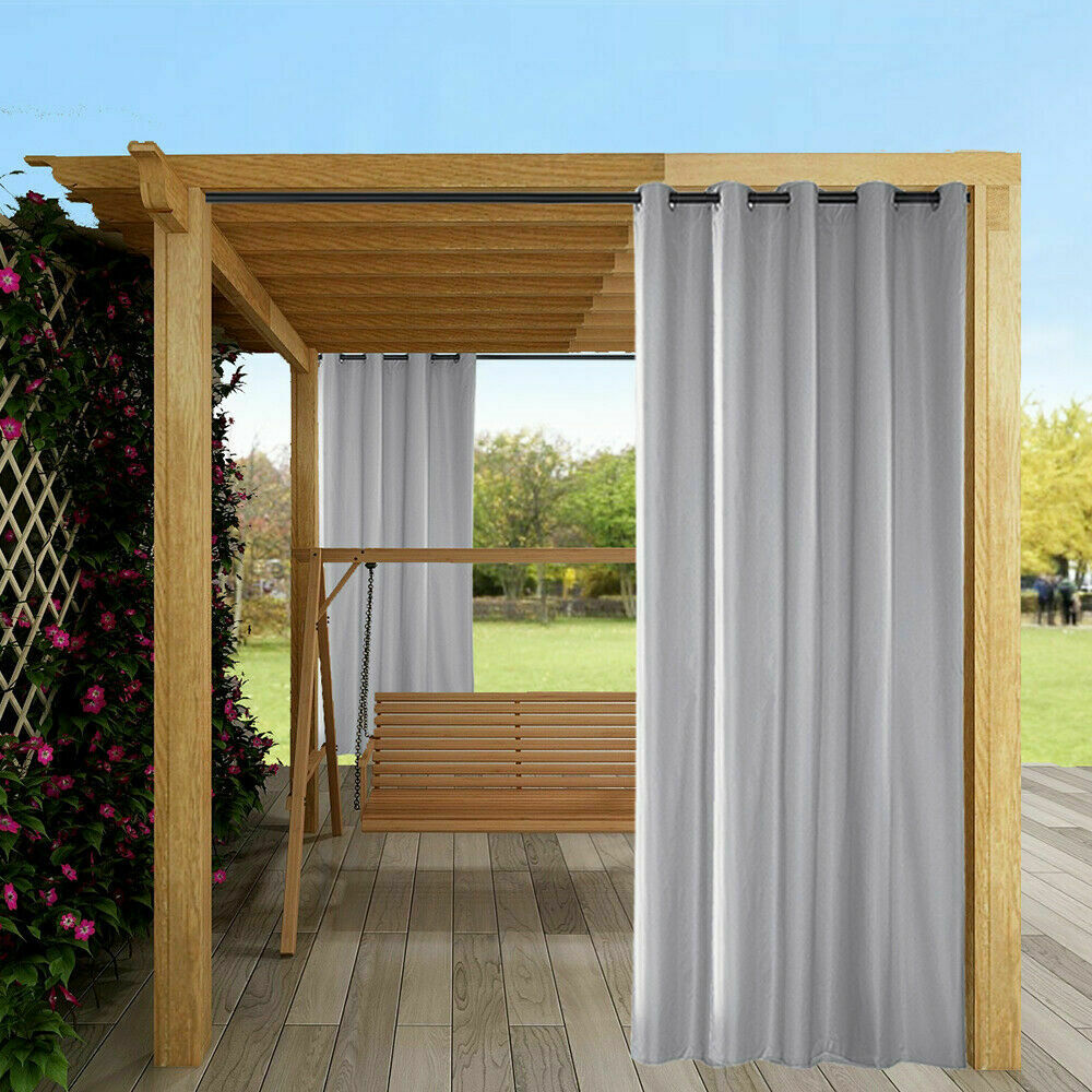 Outdoor Waterproof Blackout Curtains Patio UV Protection Curtain Garden Decor 