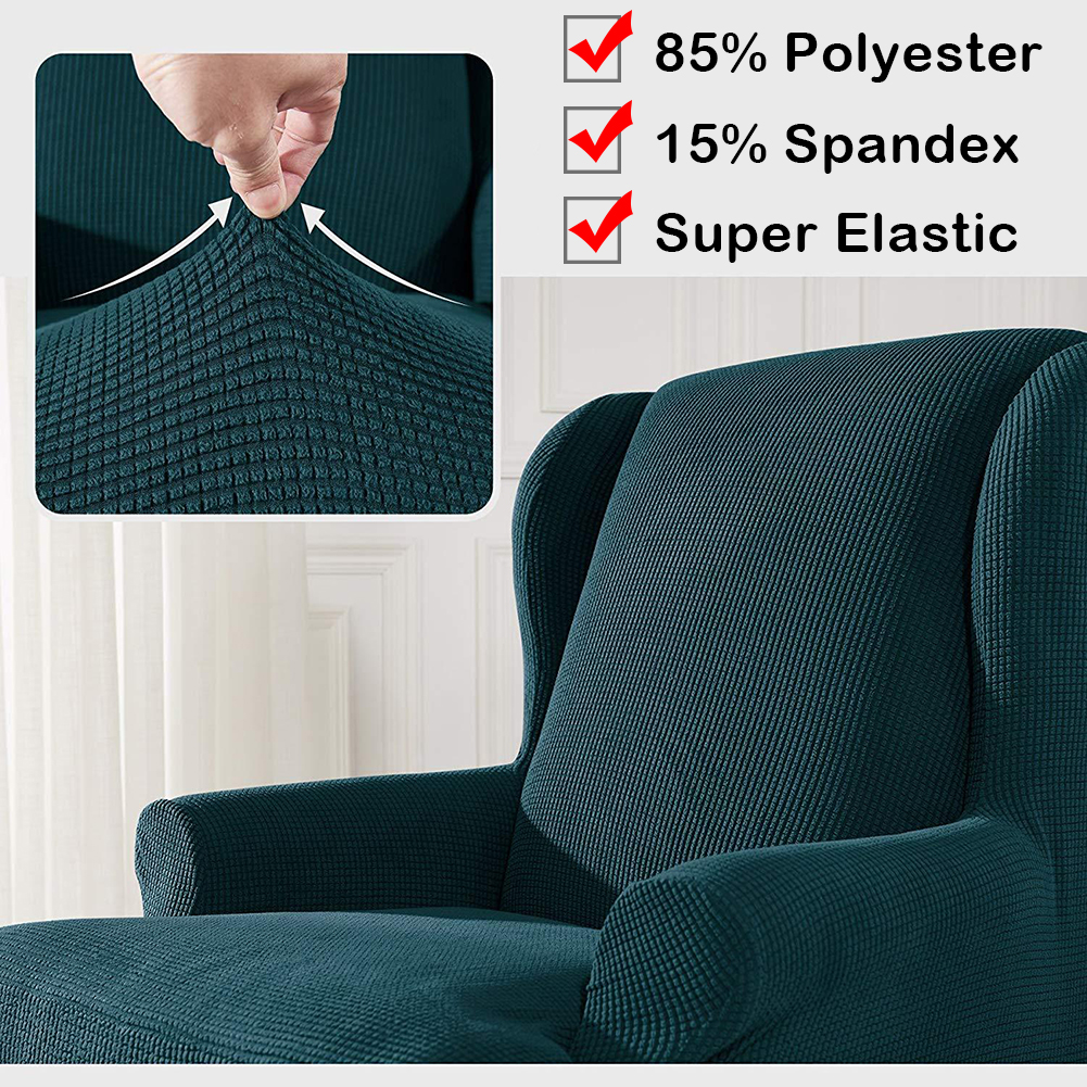 Stretch Wingback Slipcover Recliner Wing Back Arm Chair Sofa Cover Protector - Picture 26 of 61
