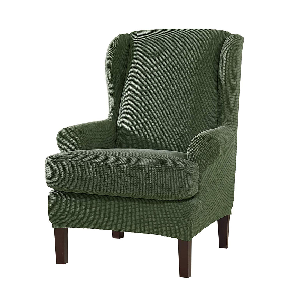 Stretch Wingback Slipcover Recliner Wing Back Arm Chair Sofa Cover Protector - Picture 55 of 61