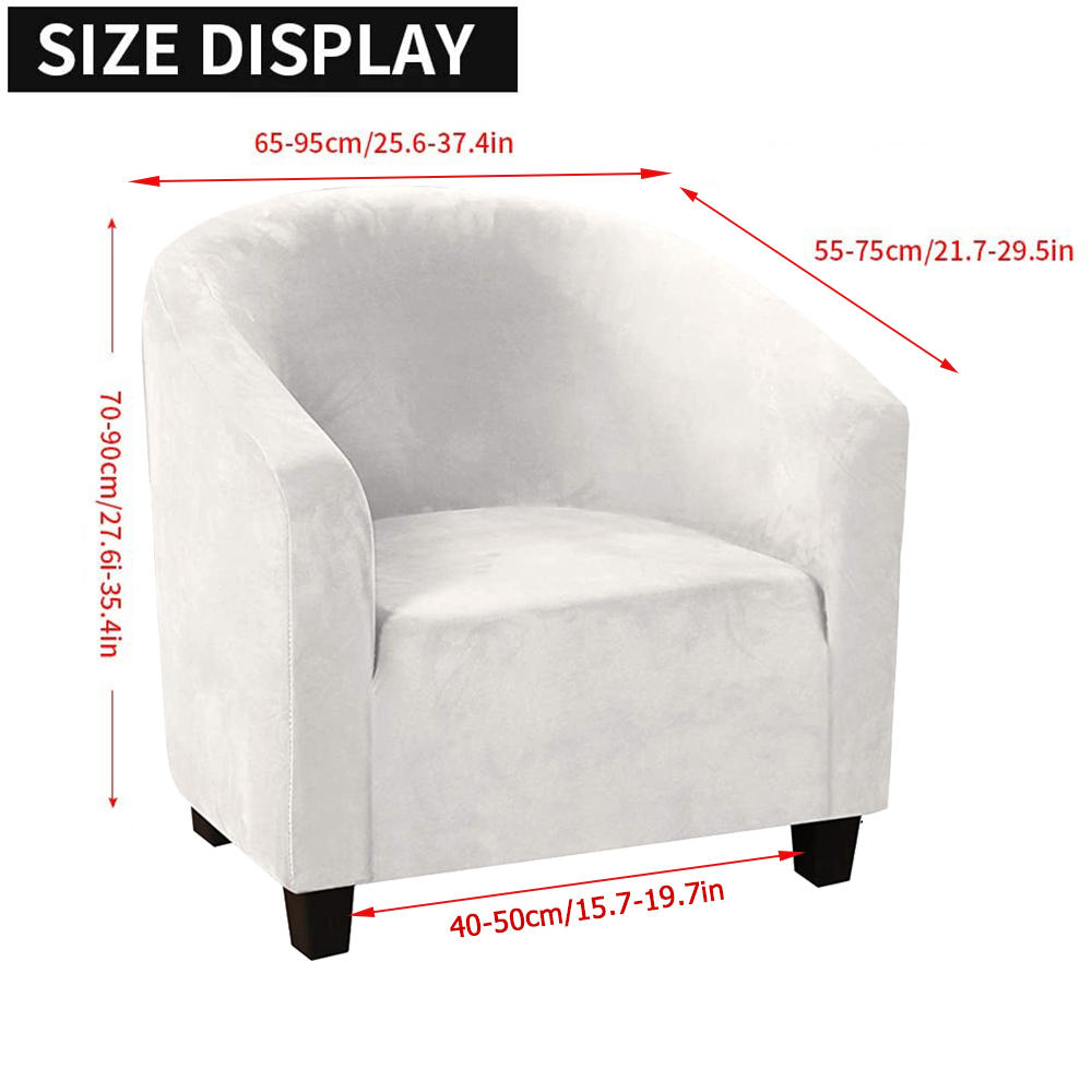 Stretch Velvet Club Chair Covers Bar Living Room Tub Armchair Slipcover US - Picture 51 of 53
