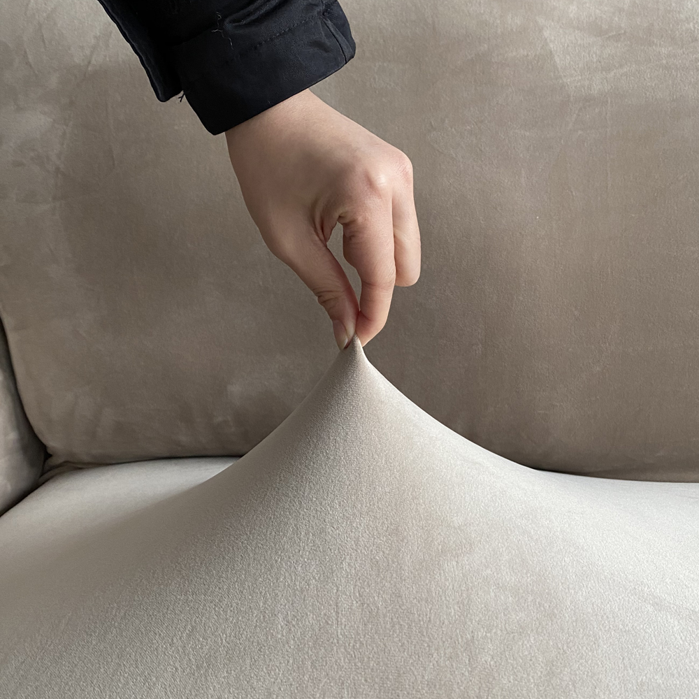 Stretch Velvet Club Sofa Chair Cover Living Room Tub Barrel Armchair Slipcover - Picture 22 of 52