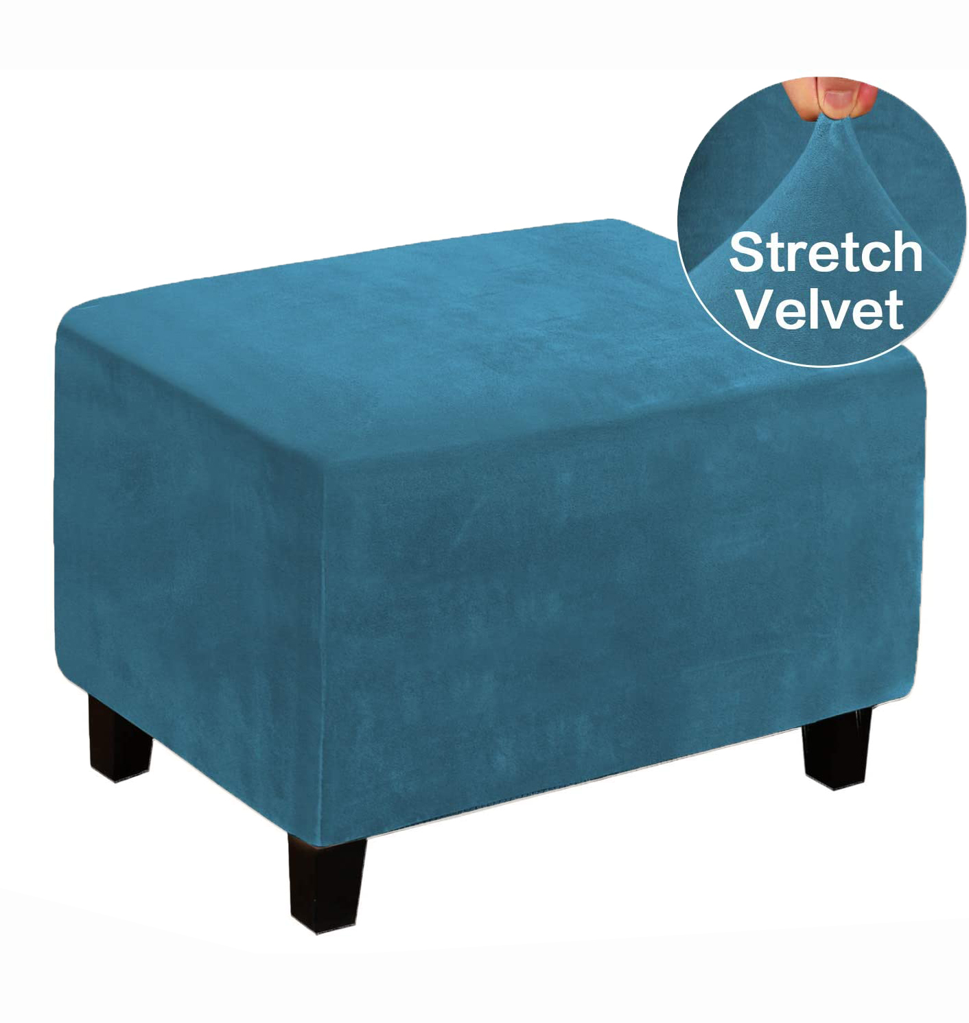 Elastische Fußhocker Abdeckung Stretchhocker Ottoman Sofa Aufbewahrung Slipper Schutz - Bild 25 von 76