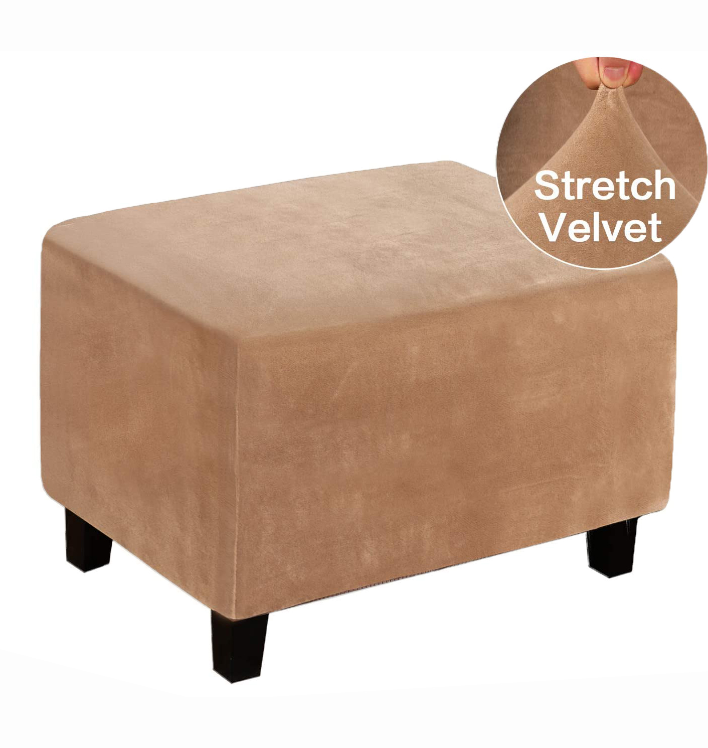 Elastische Fußhocker Abdeckung Stretchhocker Ottoman Sofa Aufbewahrung Slipper Schutz - Bild 34 von 76