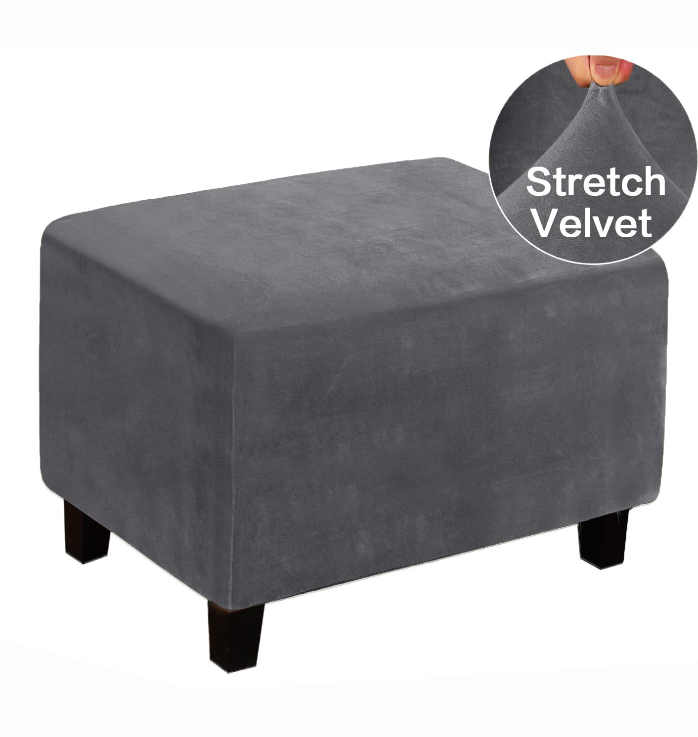 Elastische Fußhocker Abdeckung Stretchhocker Ottoman Sofa Aufbewahrung Slipper Schutz - Bild 18 von 76