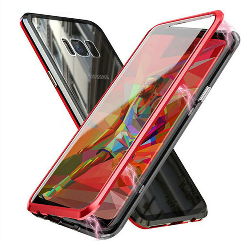 For Samsung Galaxy S9 S8 Plus Magnetic Adsorption Full Tempered Glass Case Cover Ebay