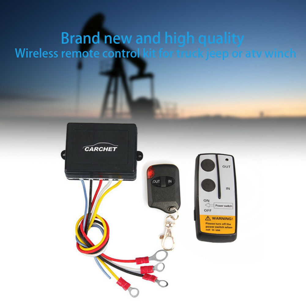 434MHz 50ft Wireless Winch Remote Control For Truck Jeep SUV ATV Warn Ramsey USA