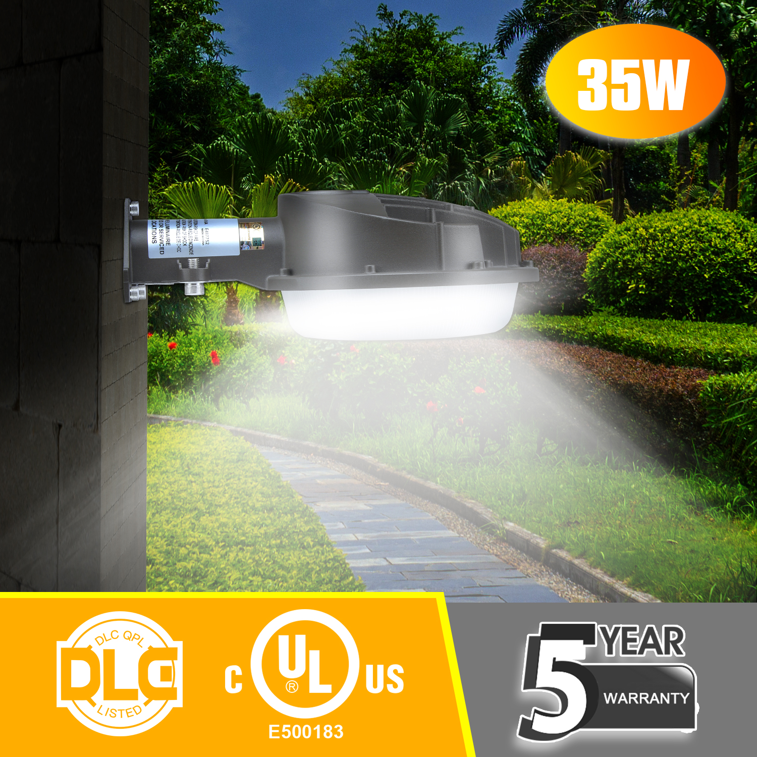 NUOGUAN 35W-120W LED Dusk To Dawn Barn Light – Outdoor Security Area Light With Photocell, IP65 Waterproof