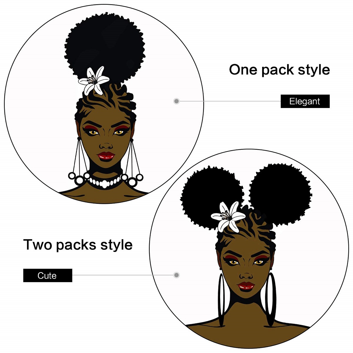 Afro Ponytail Puff Drawstring Wrap Synthetic Short Curly Hair Bun