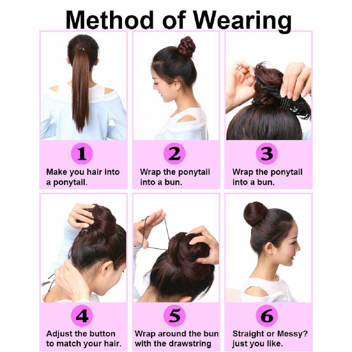 Afro Ponytail Puff Drawstring Wrap Synthetic Short Curly Hair Bun