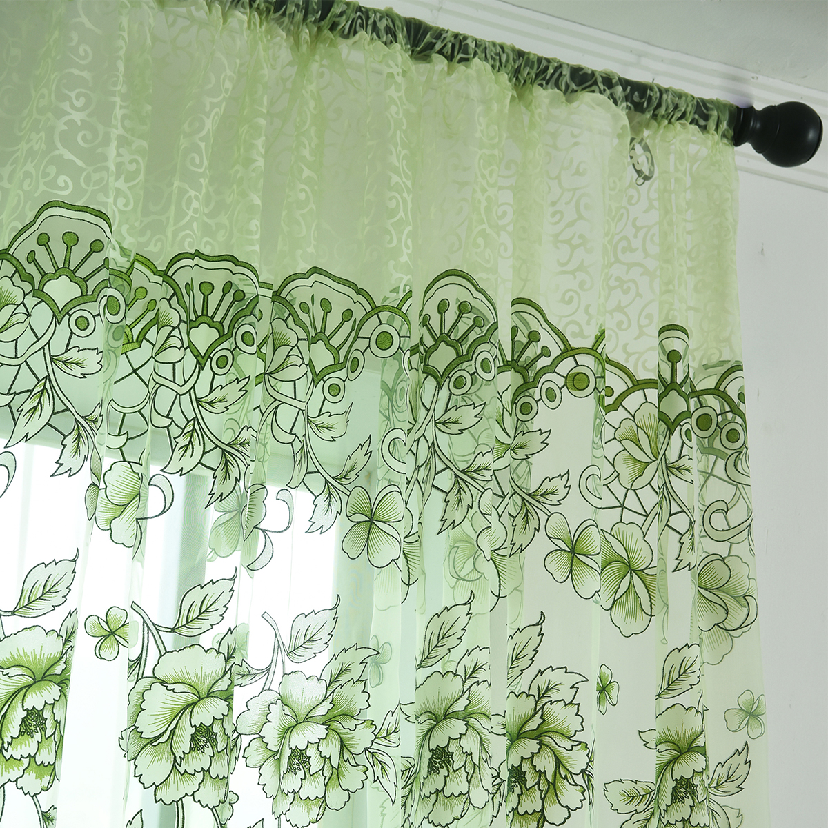 JC PENNEY CHRIS MADDEN PAISLEY (1) SEMI SHEER WINDOW SCARF VALANCE