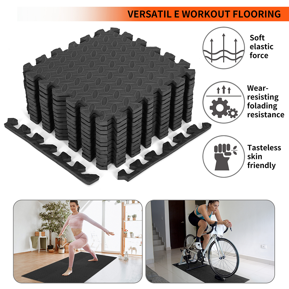 12x12x1/2 EVA Foam Sports Tiles Floor Mat Gym Flooring Fitness Yoga  Workout Pad