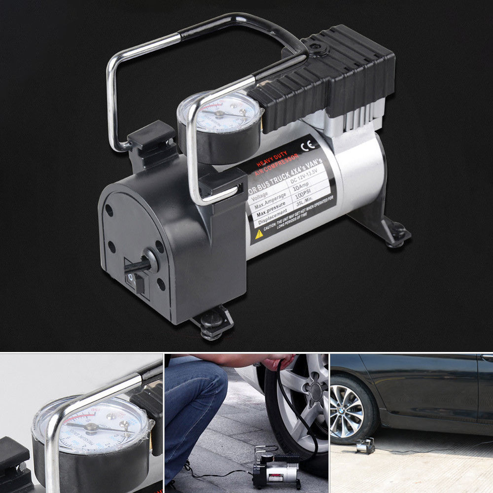 Heavy Duty Portable 12v 1 Car Tire Inflator Pump Air Compressor Rv Truck 4x4 8431227374100 Ebay 2873