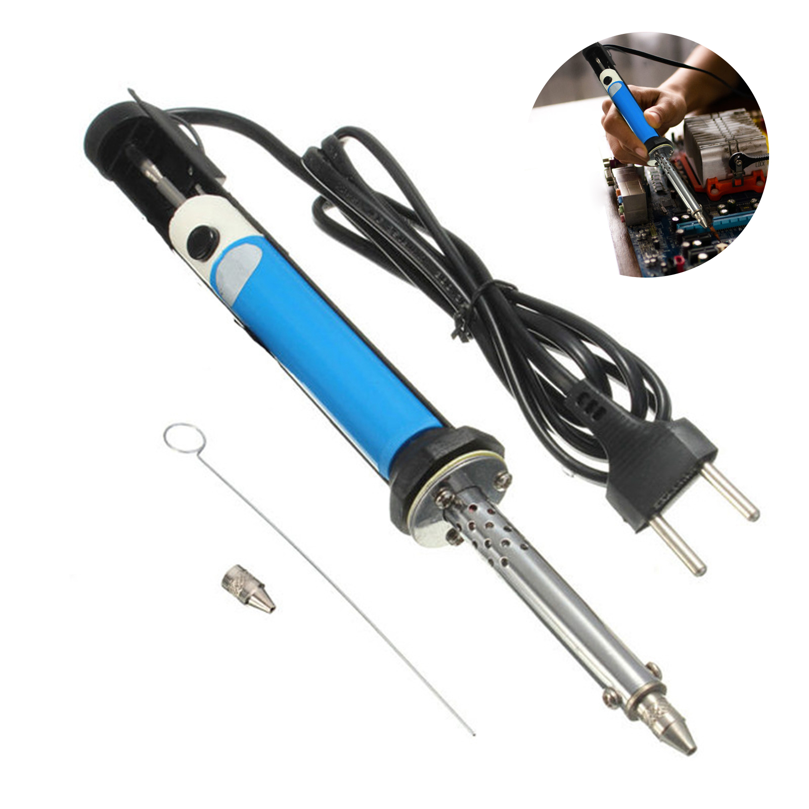 ELECTRIC SOLDER SUCKER PUMP DESOLDER IRON TOOL 
