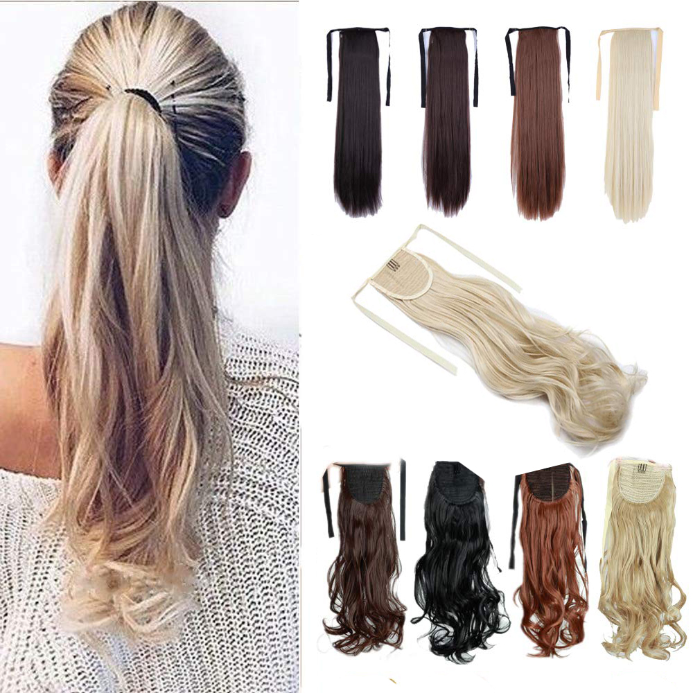 Drawstring Ponytail Extensions One Piece Tie Up Clip-in Hair Hairpiece ...