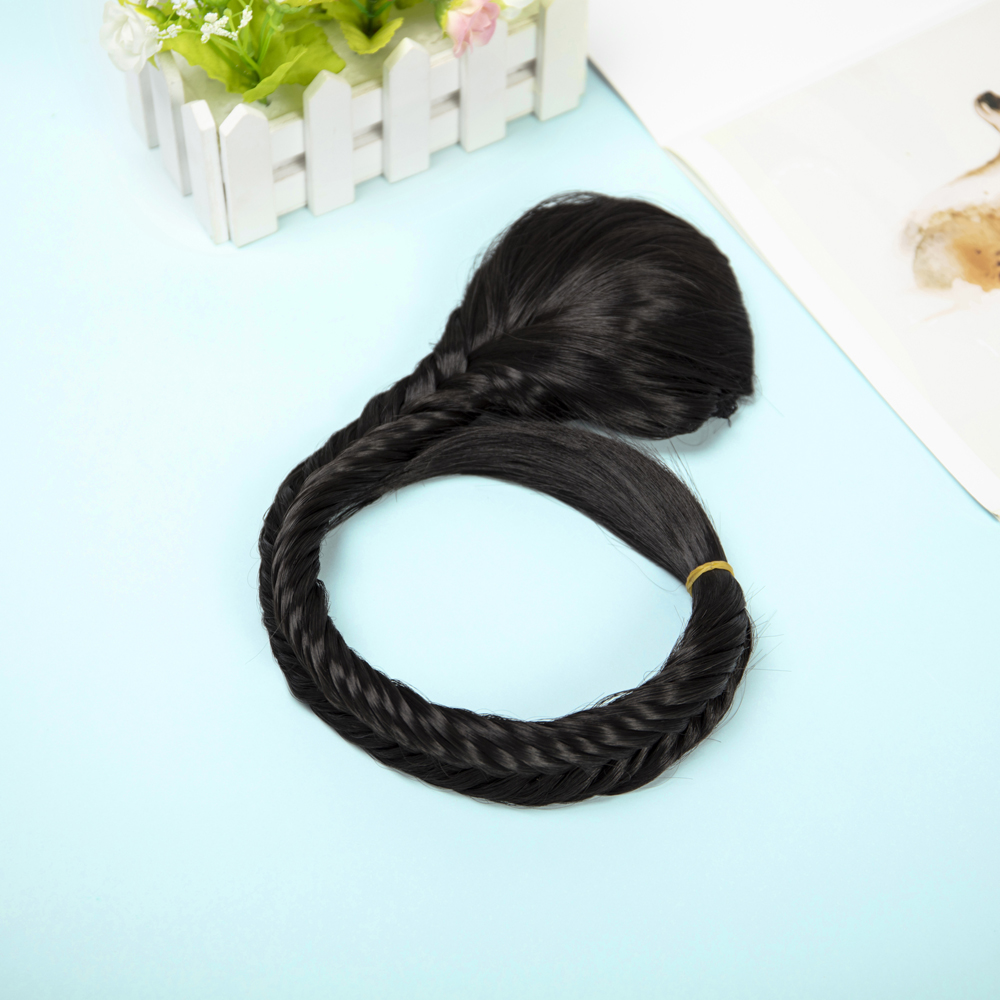 Braided Ponytail Elastic Drawstring Rope Fishtail Plaited Hair Chignon Hairpiece - Picture 13 of 21