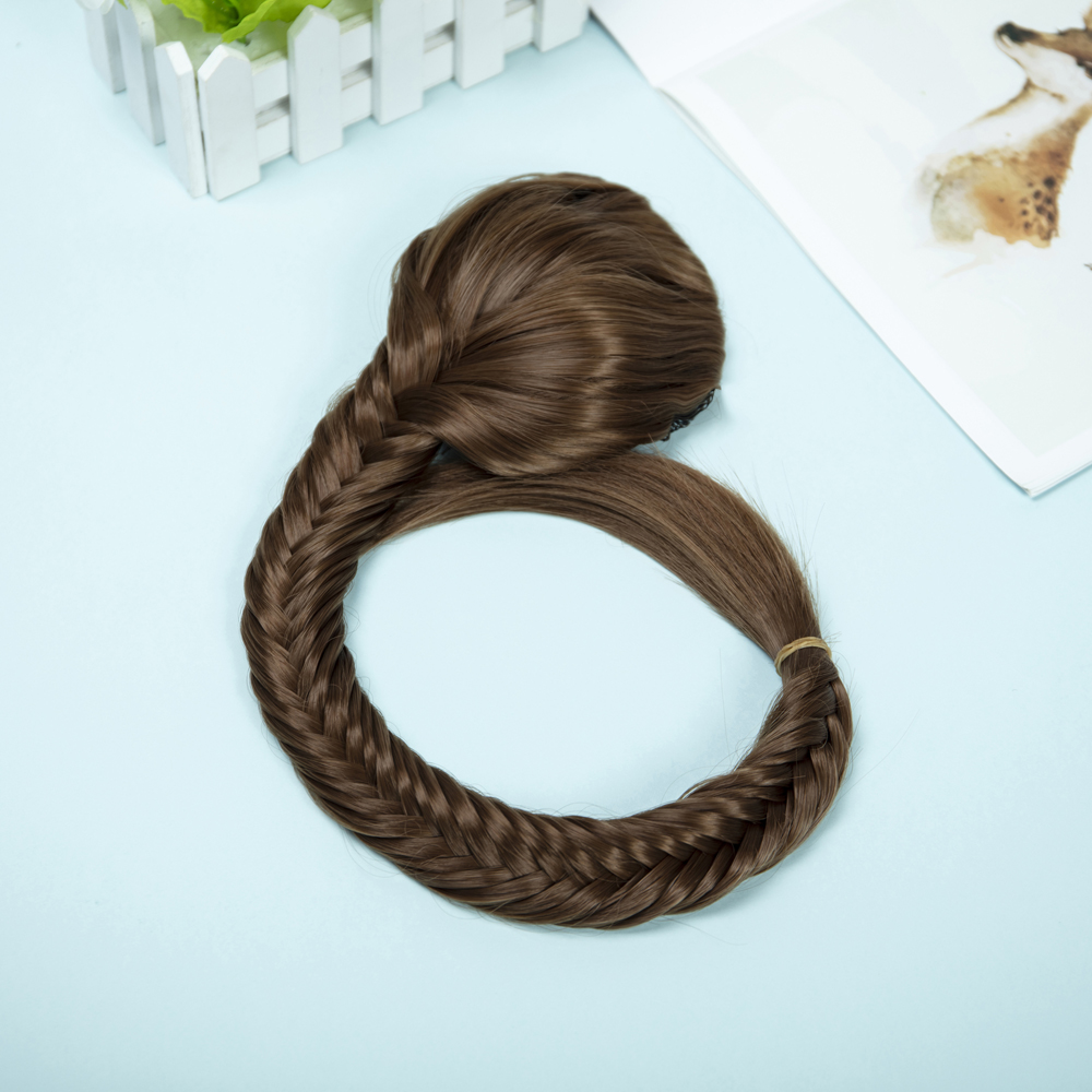 Braided Ponytail Elastic Drawstring Rope Fishtail Plaited Hair Chignon Hairpiece - Picture 15 of 21
