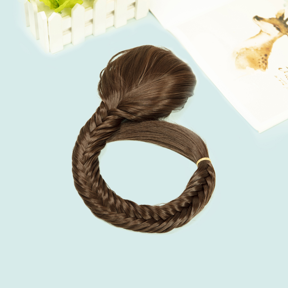 Braided Ponytail Elastic Drawstring Rope Fishtail Plaited Hair Chignon Hairpiece - Picture 16 of 21