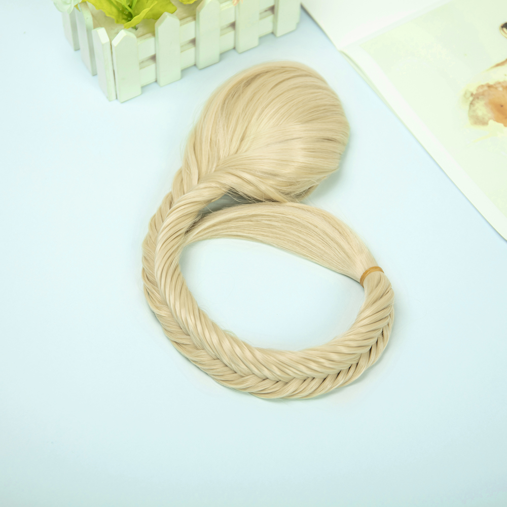 Braided Ponytail Elastic Drawstring Rope Fishtail Plaited Hair Chignon Hairpiece - Picture 17 of 21