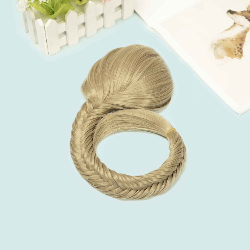 Braided Ponytail Elastic Drawstring Rope Fishtail Plaited Hair Chignon Hairpiece - Picture 18 of 21