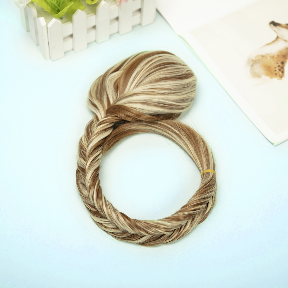 Braided Ponytail Elastic Drawstring Rope Fishtail Plaited Hair Chignon Hairpiece - Picture 19 of 21
