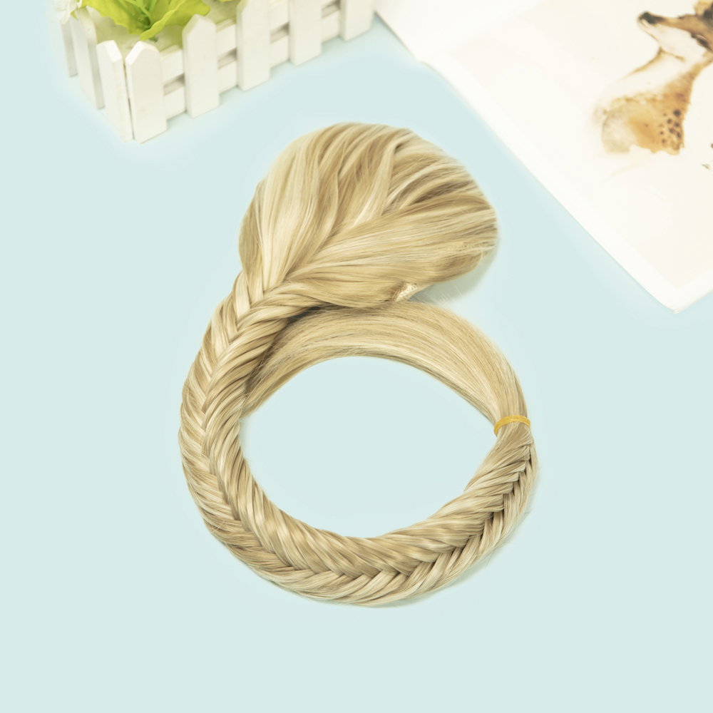 Braided Ponytail Elastic Drawstring Rope Fishtail Plaited Hair Chignon Hairpiece - Picture 20 of 21