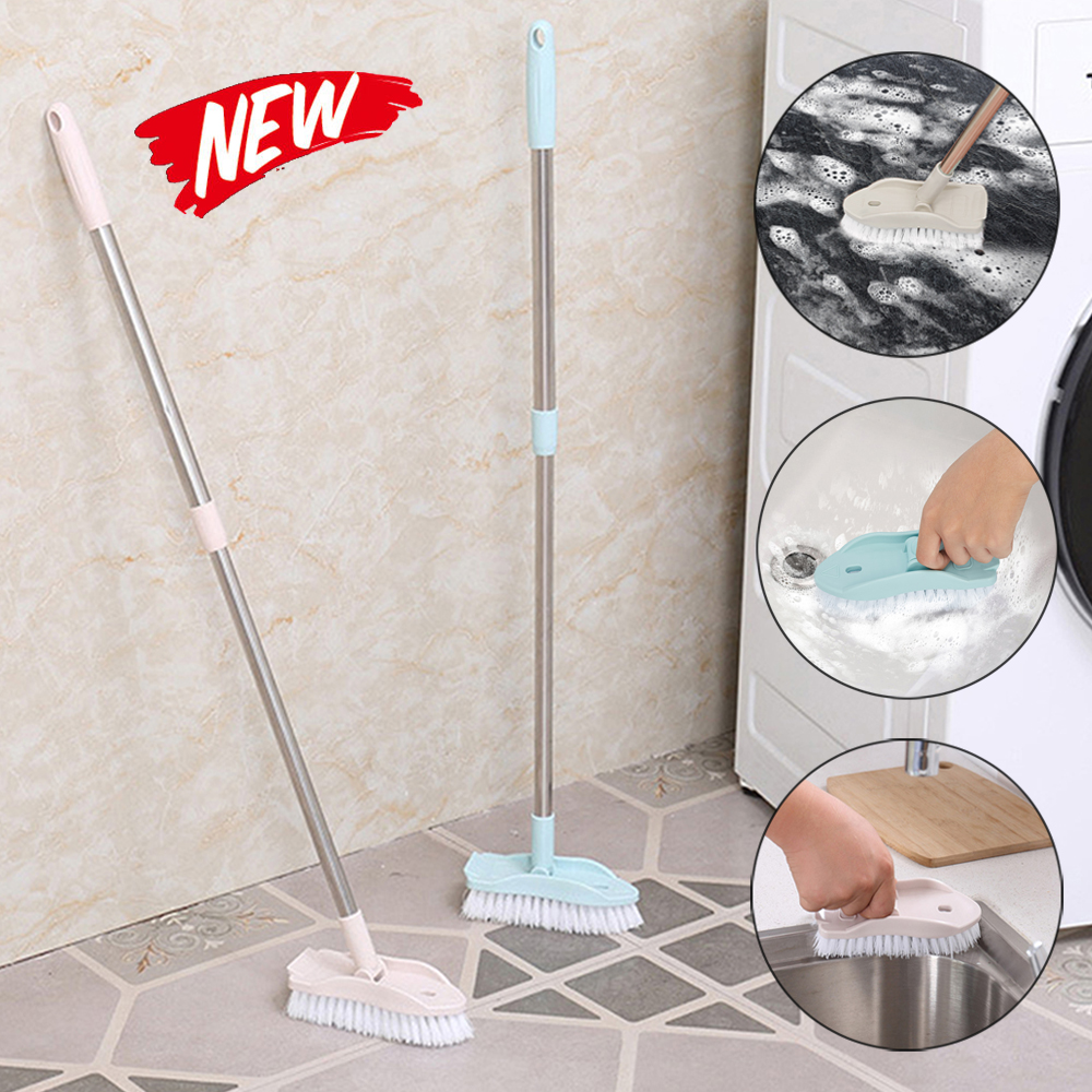 Bathroom Long Handle Brush Wall Floor Scrub BathTub Shower Tile Cleaning  Brush